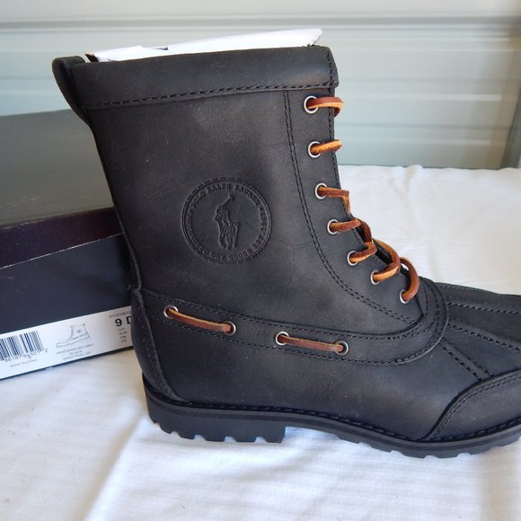 Polo Mens Leather lace up Boots